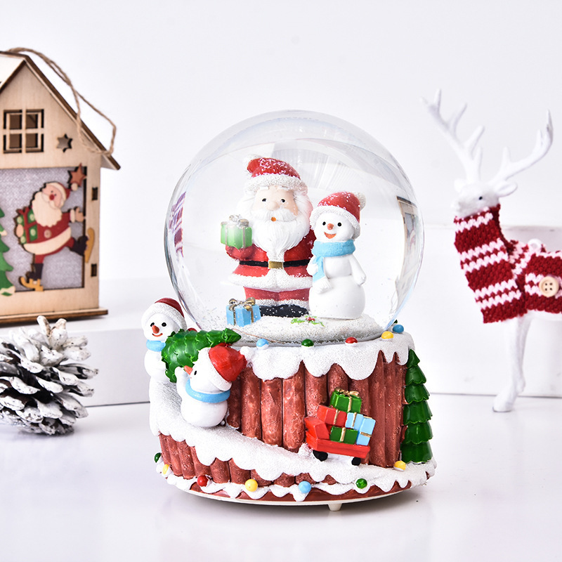 Wholesale Resin Water Ball Christmas Santa Snow Globe Glass