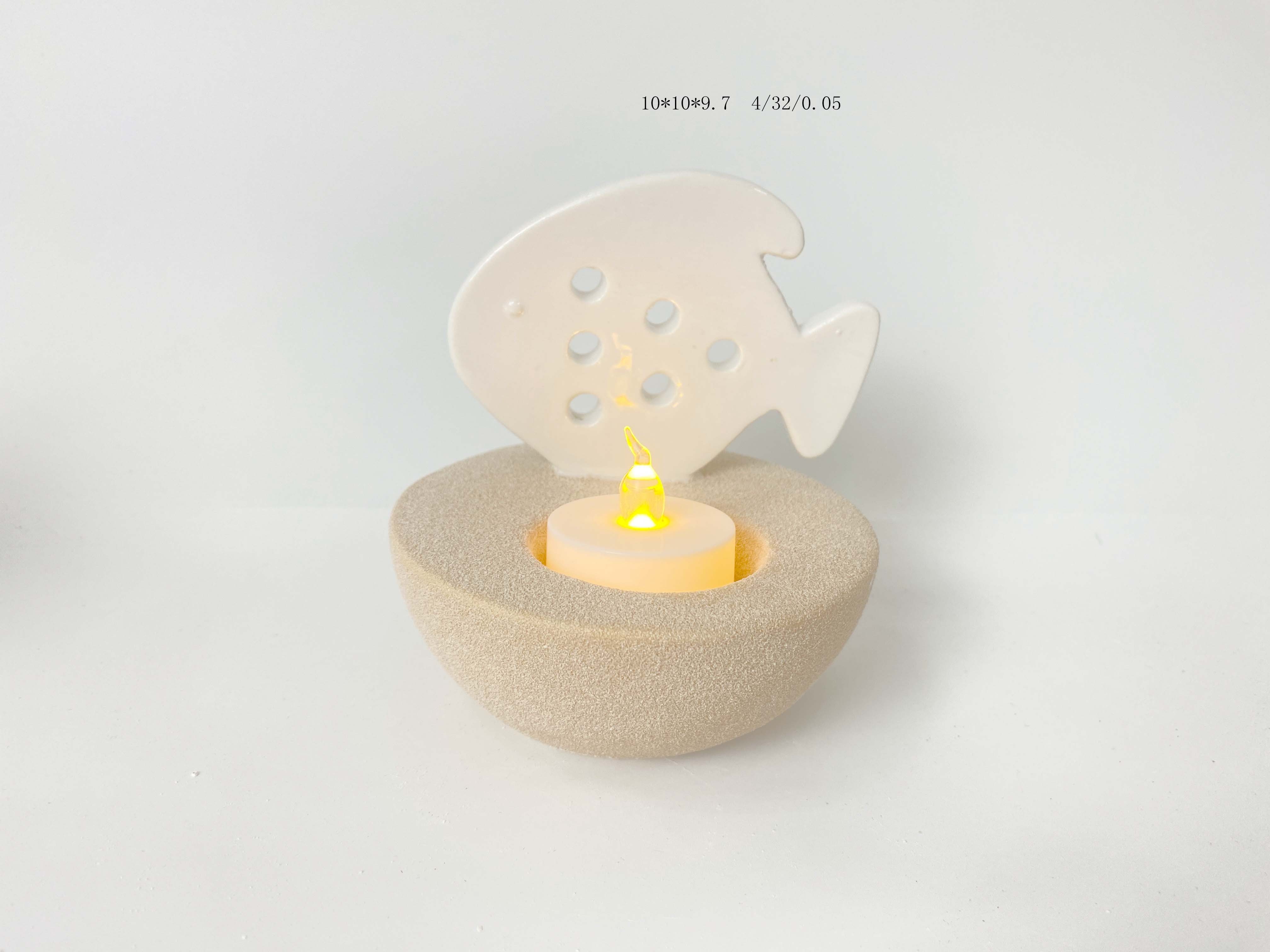 Ocean Candle Holder Night Lights Porcelain Container Candles Led Flameless Candle