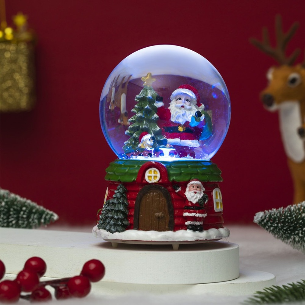 Small Batch Personalized Customization Resin Snowball Glass Snow Globe Custom Snow Globes Christmas Snow Globe