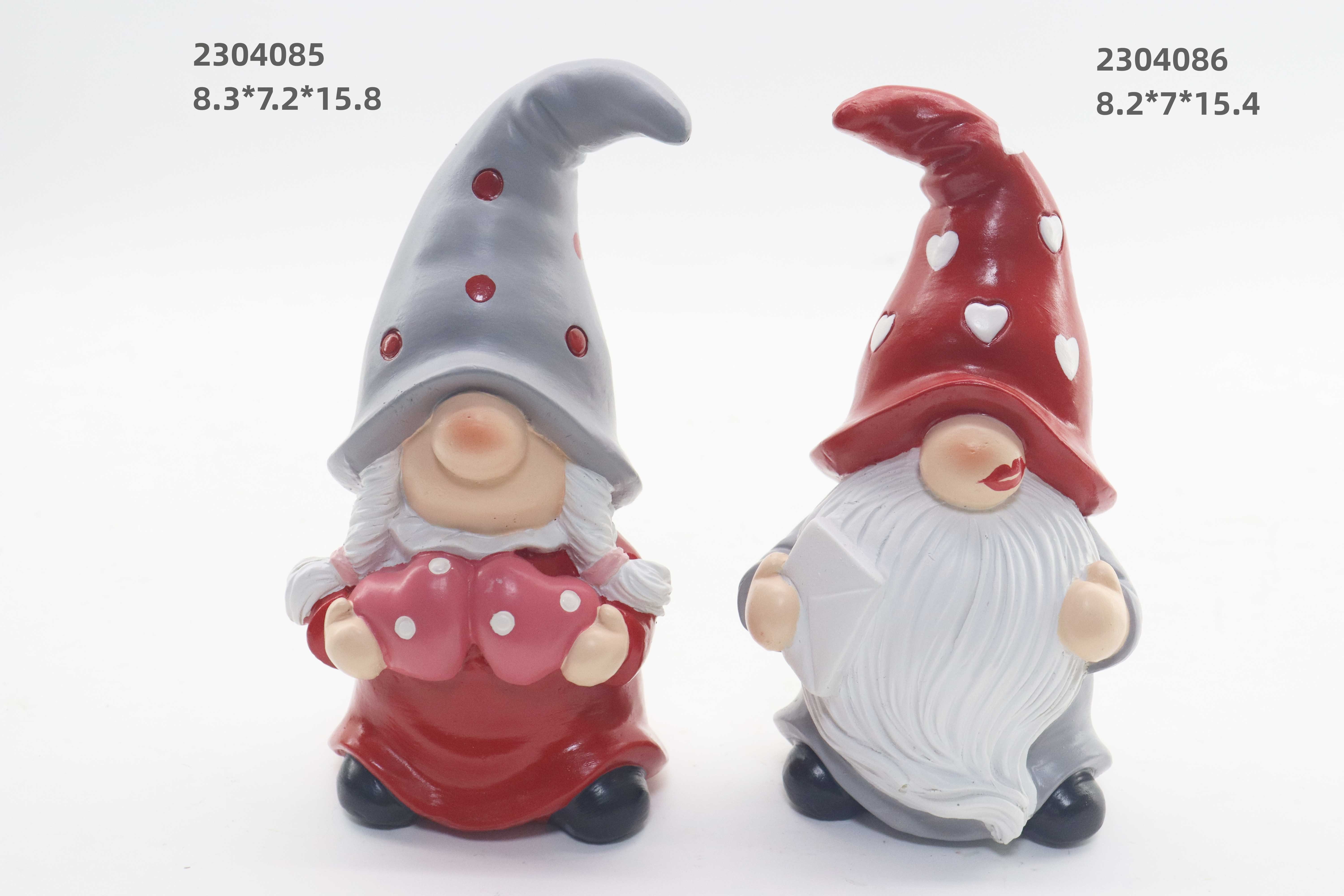 Custom Made Desktop Decoration Pink Grey Dwarf Faceless Gnomes Valentines Figurine