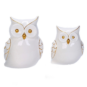 Party Animal Figures Decorating Crafts Porcelain Home Decor Modern Owl Ornament