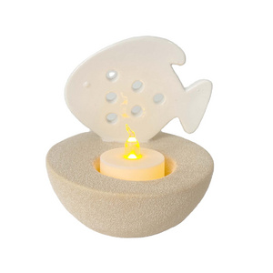 Ocean Candle Holder Night Lights Porcelain Container Candles Led Flameless Candle