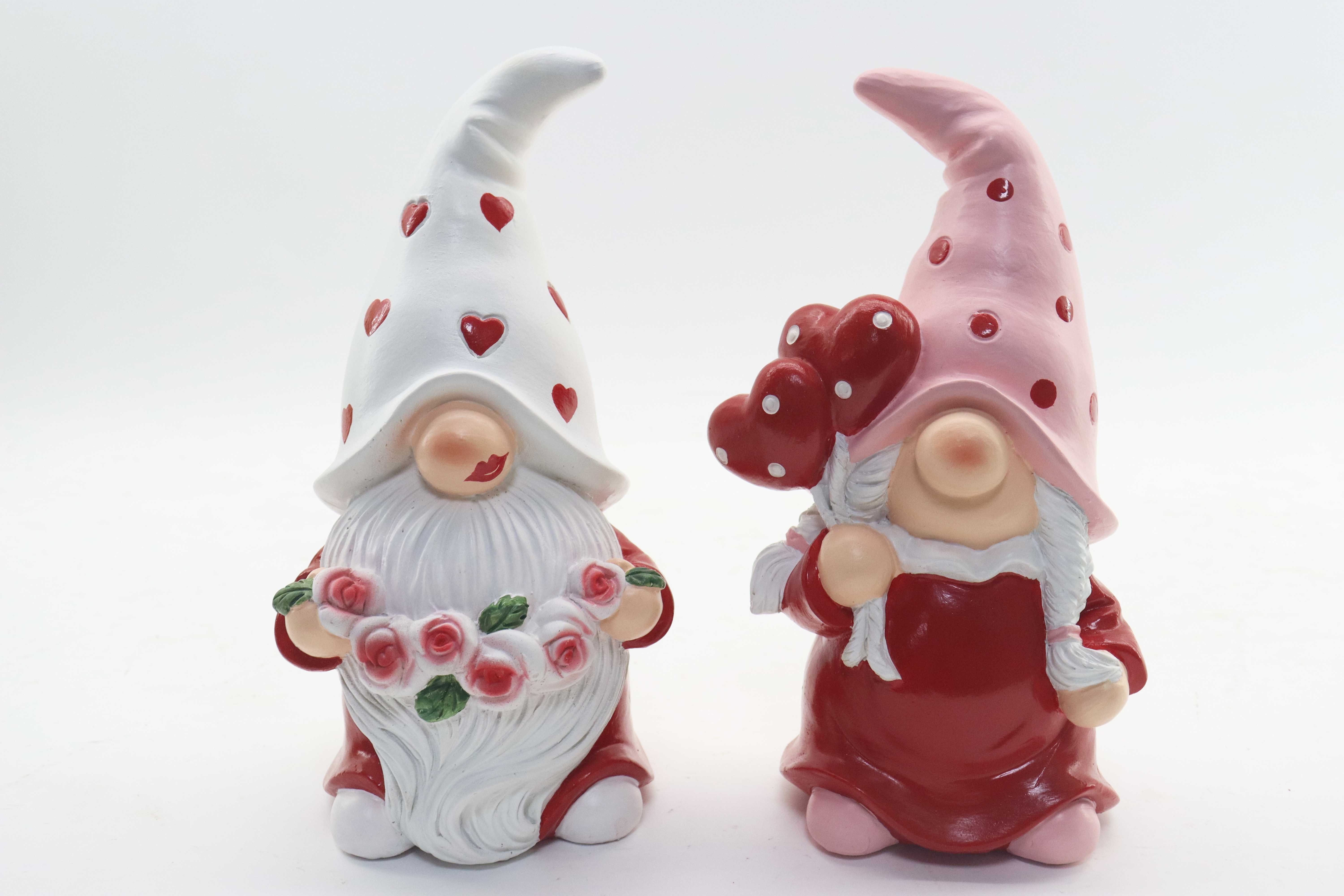 Custom Made Desktop Decoration Pink Grey Dwarf Faceless Gnomes Valentines Figurine