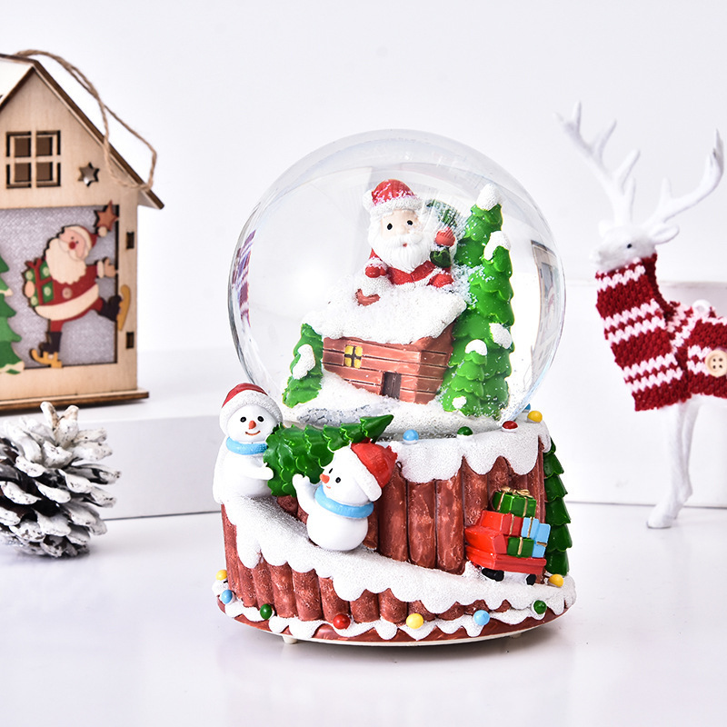 Wholesale Resin Water Ball Christmas Santa Snow Globe Glass