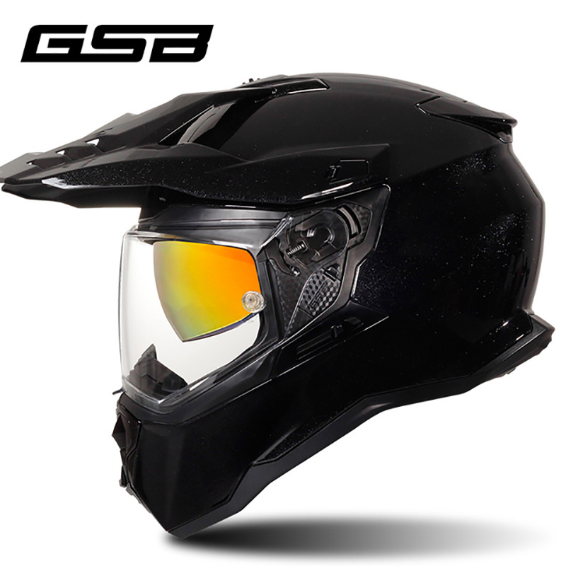 GSB Chrome lens Motorcycle Helmet Men Motocross Helmet Full Face Moto Cross Downhill Off road Helmet Men Casco Moto ECE Approved