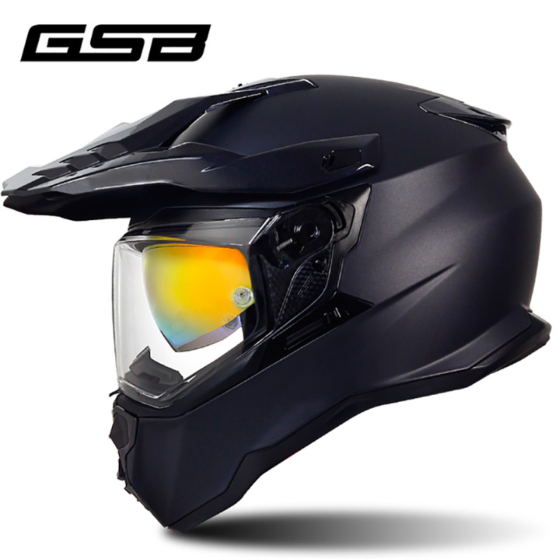 GSB Chrome lens Motorcycle Helmet Men Motocross Helmet Full Face Moto Cross Downhill Off road Helmet Men Casco Moto ECE Approved