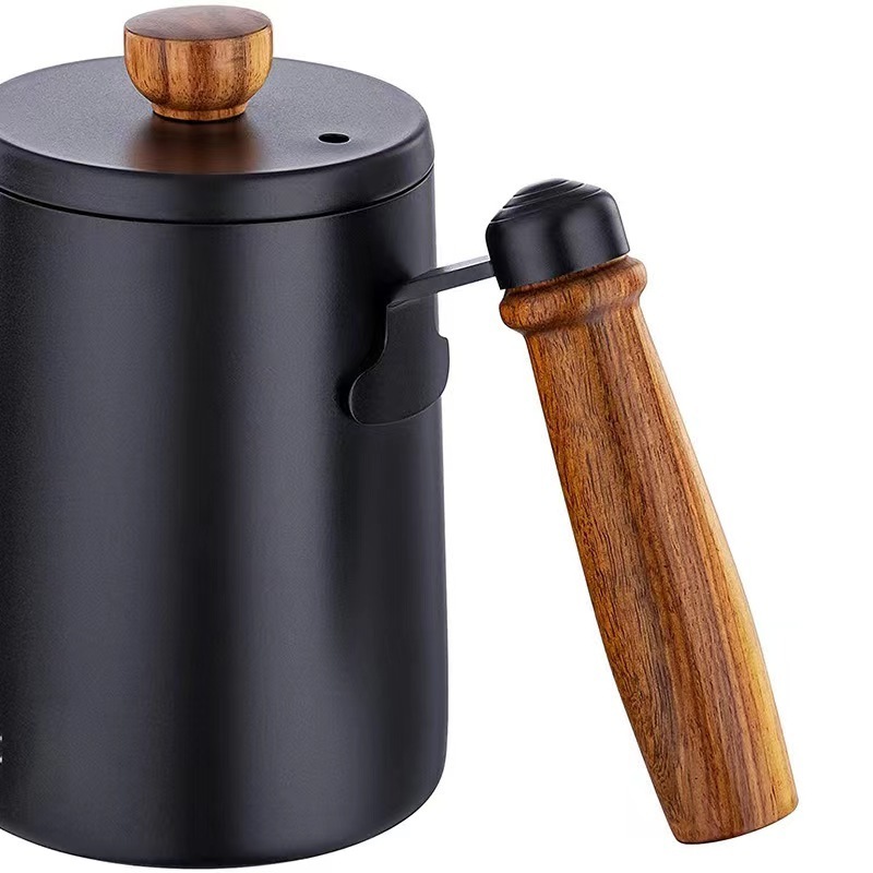 Pour Over Kettle With wooden handle Gooseneck Kettle Stainless Steel Drip Kettle Stovetop