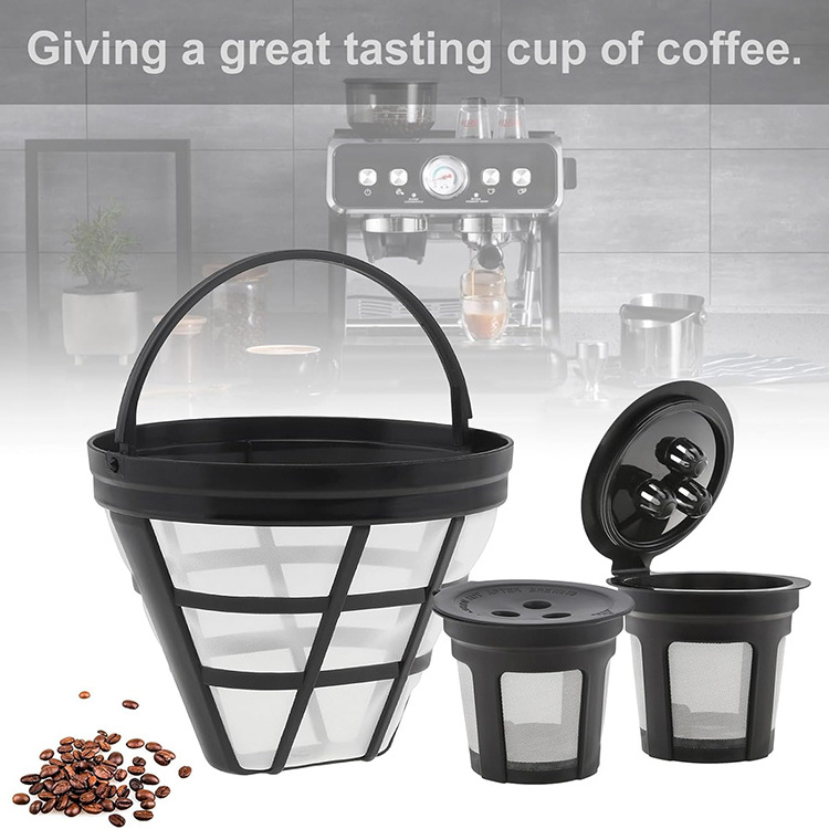 Reusable Coffee Filter Basket Dual Brew Coffee Maker 2 Pack Reusable K Cup Pod Coffee Filters