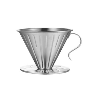 Pour Over Coffee Dripper Stainless Steel Reusable Drip Cone Coffee Filter Portable Pour-Over Coffee Maker