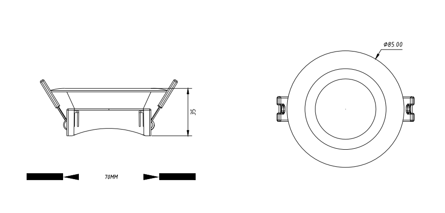 2023 High quality Modern Style RoHS Anti Glare Gu10 Downlight Fixture Mr16 Spot Light Fixture