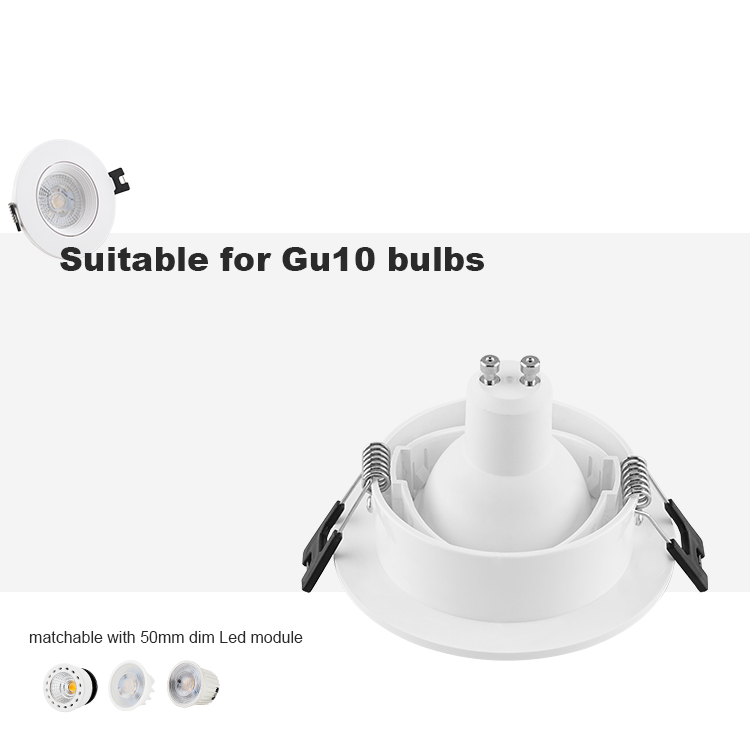 2023 New Arrival Factory Wholesale PC recessed ceiling light downlight housing Gu10 Mr16 Fixture Led Spotlight