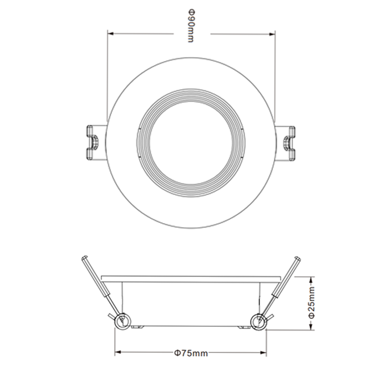 2023 New Arrival Factory Wholesale PC recessed ceiling light downlight housing Gu10 Mr16 Fixture Led Spotlight