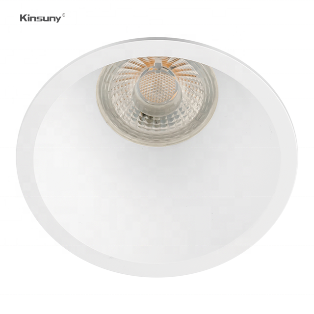 Lighting factory supplier Plastic Round Housing narrow trim anti glare ceiling light downlight Frame