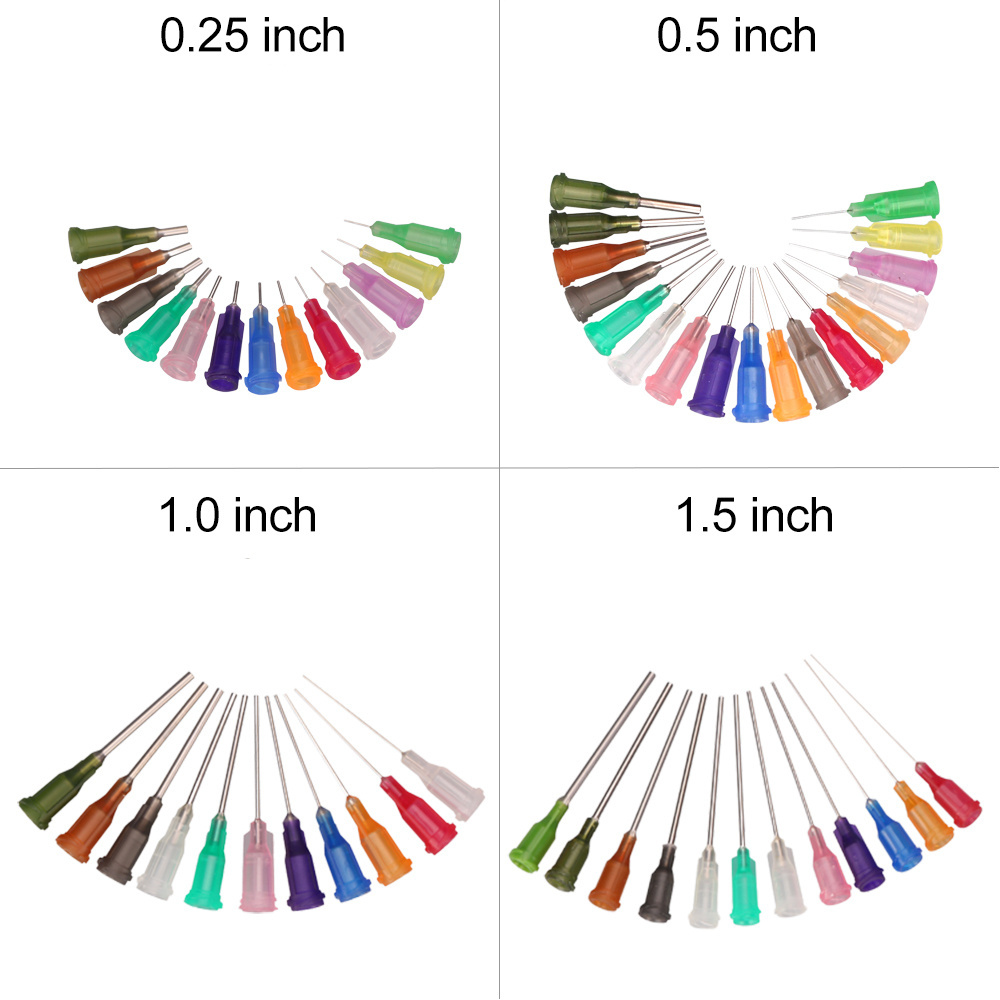 Precision Polypropylene 0.25/0.5/1.0/1.5 Inch Plastic Tips Luer Lock Glue Dispensing Needle