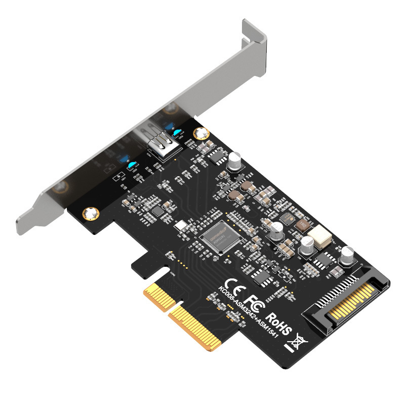 MAIWO Type C PCI-Express to USB 3.2 20Gbps PCI-E Express Expansion Card Adapter KC008 for Windows 8/10/Linux