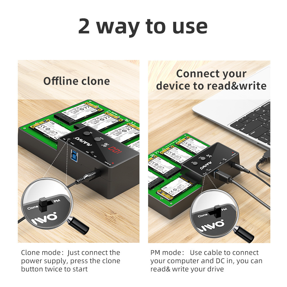 MAIWO 5 Bay mSATA SSD Duplicator 5bay ssd docking station external USB3.0