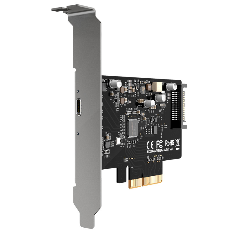 MAIWO Type C PCI-Express to USB 3.2 20Gbps PCI-E Express Expansion Card Adapter KC008 for Windows 8/10/Linux