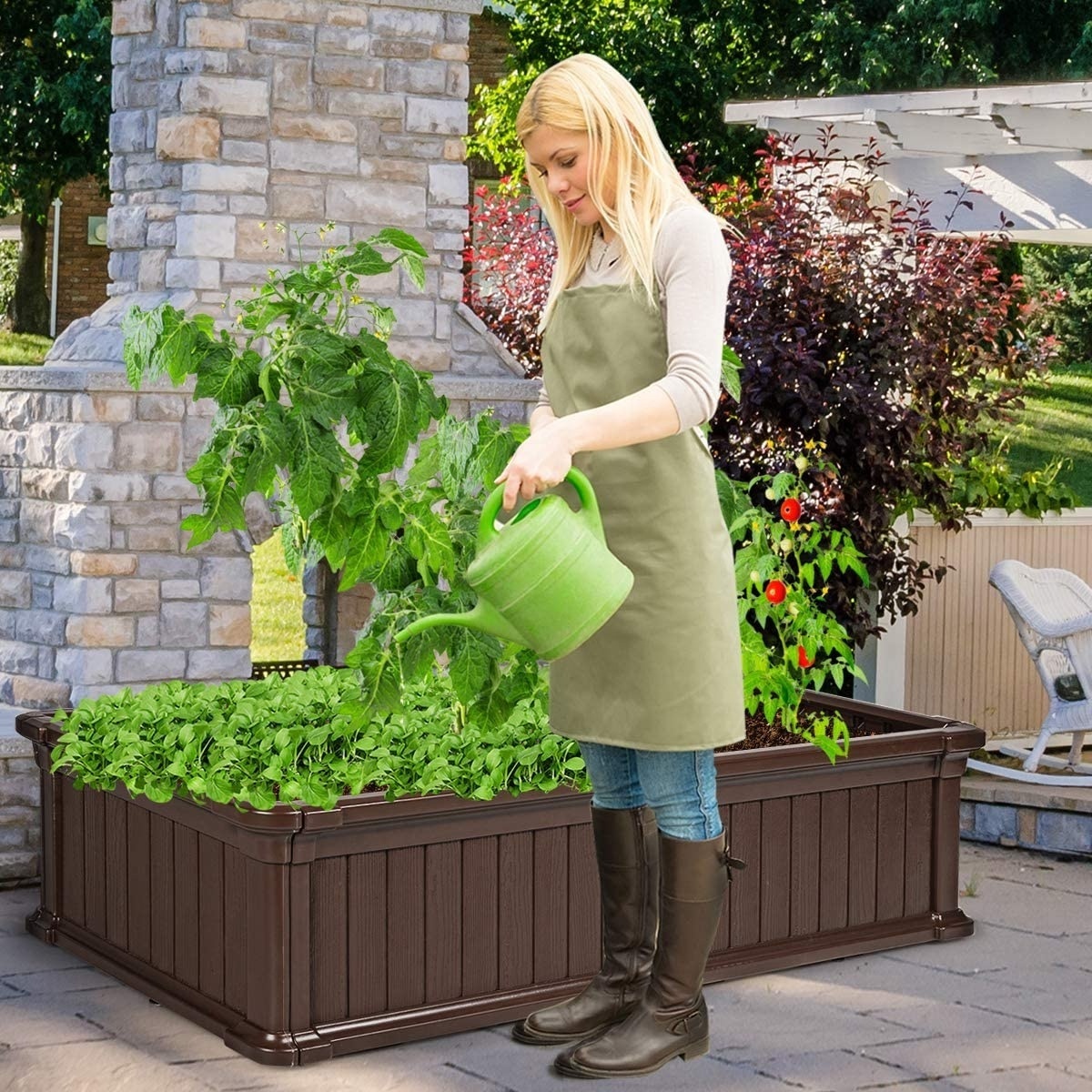 vertical plastic raised garden bed ideas planter box for vegetable