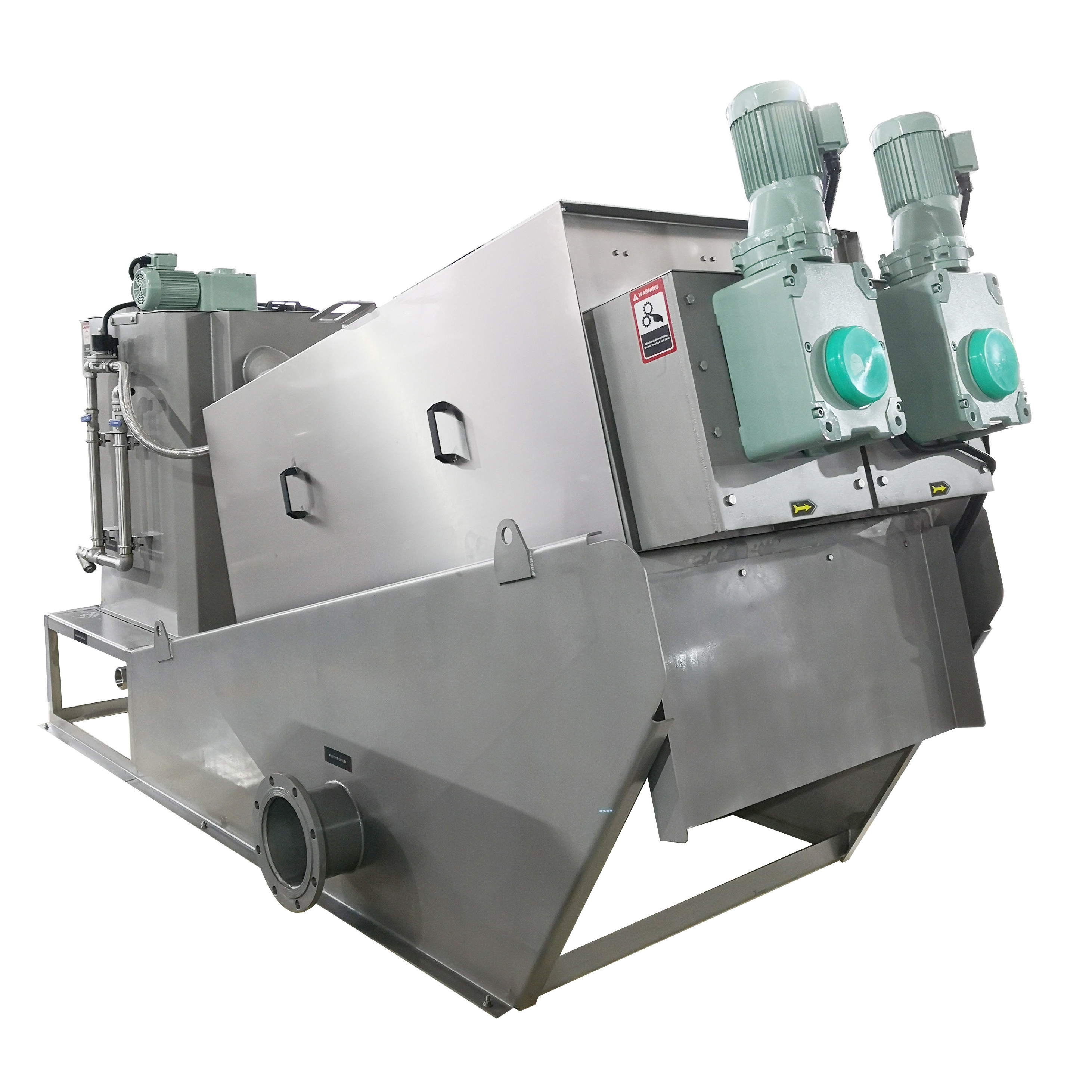 screw type sludge press dewatering treatment