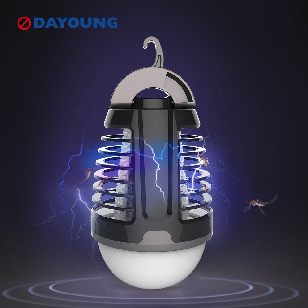 Camping Waterproof 1800mAh USB Chargeable LED Mosquito Killer Lamp Bulb Bug Zapper Dayoung