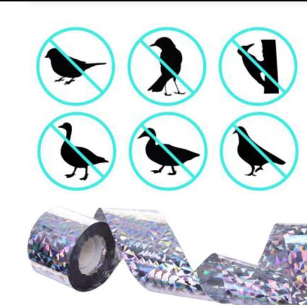 Dayoung Custom Bird Deterrent Scare Tape Double Sided Reflective Lase Bird Repellent Ribbon Outdoor Bird Repellent Tape