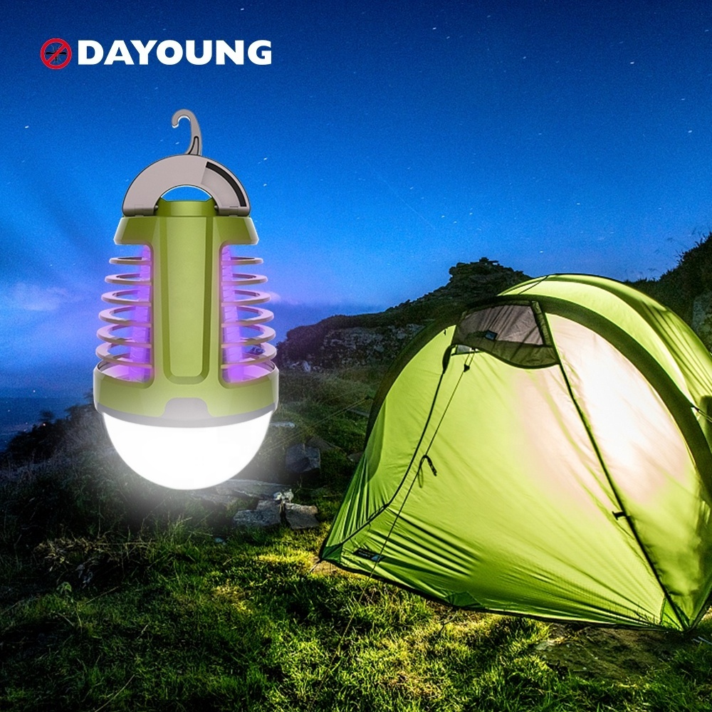 Camping Waterproof 1800mAh USB Chargeable LED Mosquito Killer Lamp Bulb Bug Zapper Dayoung