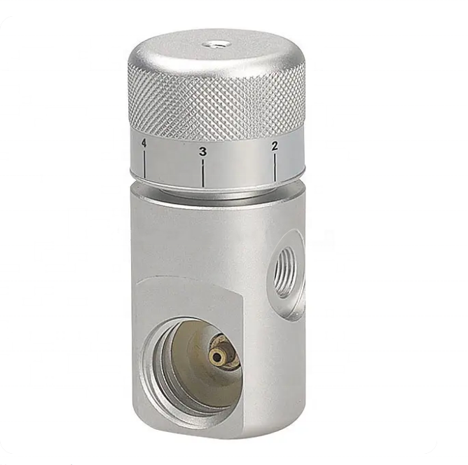 Customized Aluminum/Brass adjustable pressure soda water mini CO2 cartridge valve