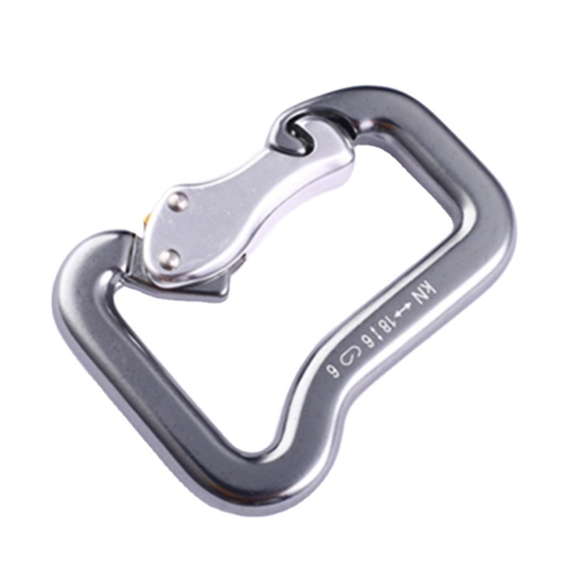 2024 High Quality 64*50mm Aluminum Hook Loop Parachute Mountaineering Buckle Parachute Carabiner