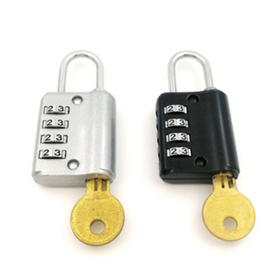 Black key code padlock number combination lock padlock with master key