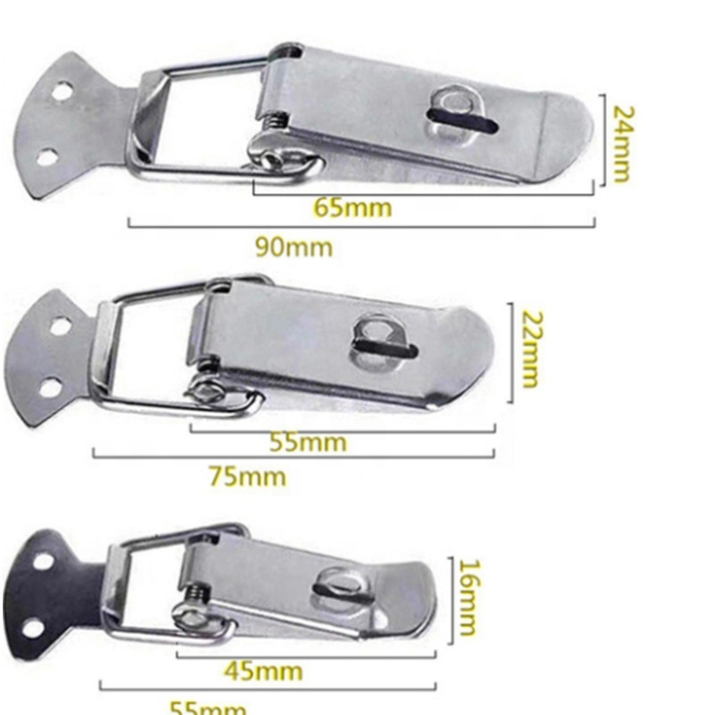 Spring Loaded Toggle Latch Catch Clamp Clip with Lock Hole  for suitcase