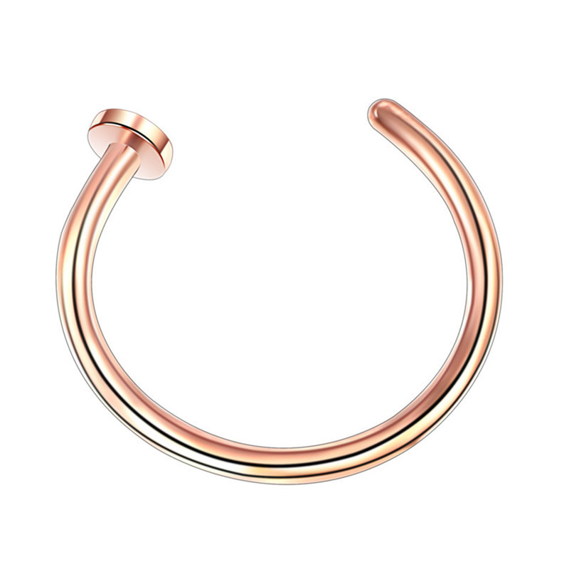 Nose Horseshoe Ring Nose Septum Ring Circular Ear Cartilage Tragus Piercing Jewelry 316L Stainless Steel Nose Ring