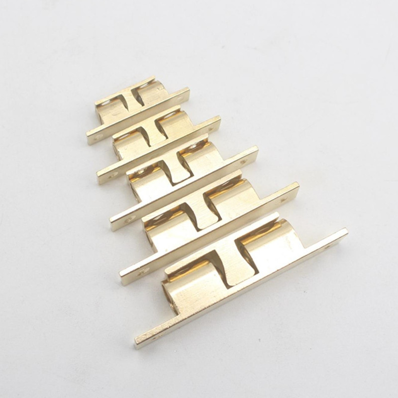 Factory Wholesale Silver Gold Color 42mm Furniture Cabinet Door Brass Dual Ball Roller Catch Latch