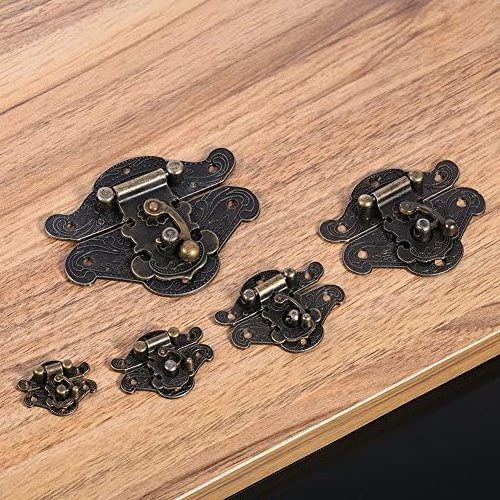 Retro Design Decorative Cabinet Jewelry Box Antique Buckle Wooden Box Latch For jewelry box hardware 65*52MM