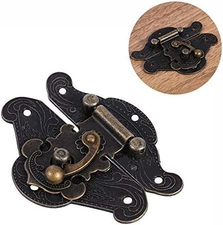 Retro Design Decorative Cabinet Jewelry Box Antique Buckle Wooden Box Latch For jewelry box hardware 65*52MM