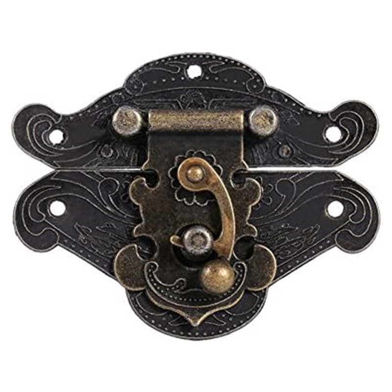 Retro Design Decorative Cabinet Jewelry Box Antique Buckle Wooden Box Latch For jewelry box hardware 65*52MM