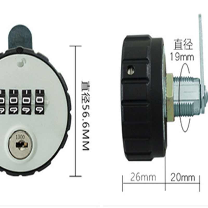 New Product Recommendation Black Metal Security Combination Door Lock Combination Lock Cabinet Luggage Lock