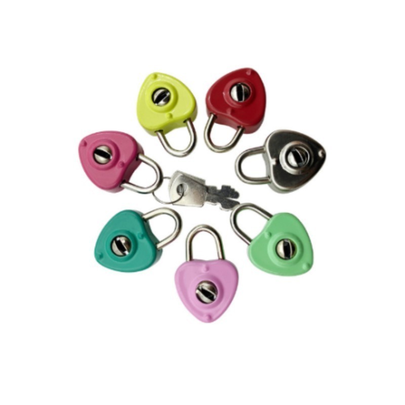 factory sale high quality colorful diary heart lock with key