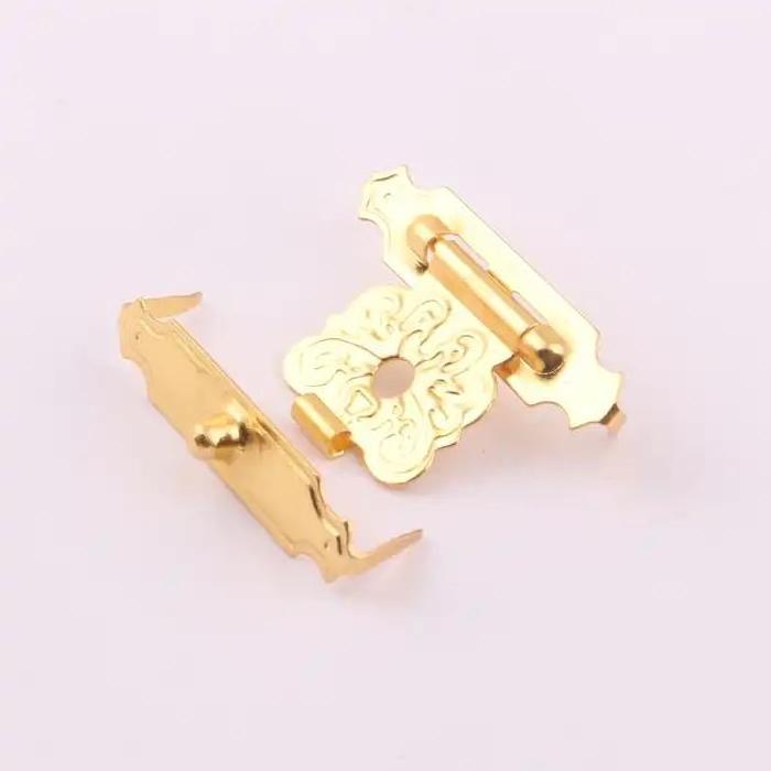 Hot Products Antique Style Gold  Crossbody Bag Latch Lock Wooden Box Toggle Lock Metal Box Lock