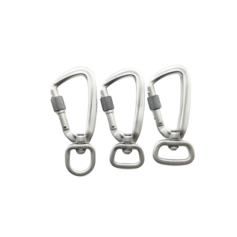 New Product Sale Manufacturer Direct Black Spring Carabiner Hook  Dog Carabiner Hook Hammock Buck