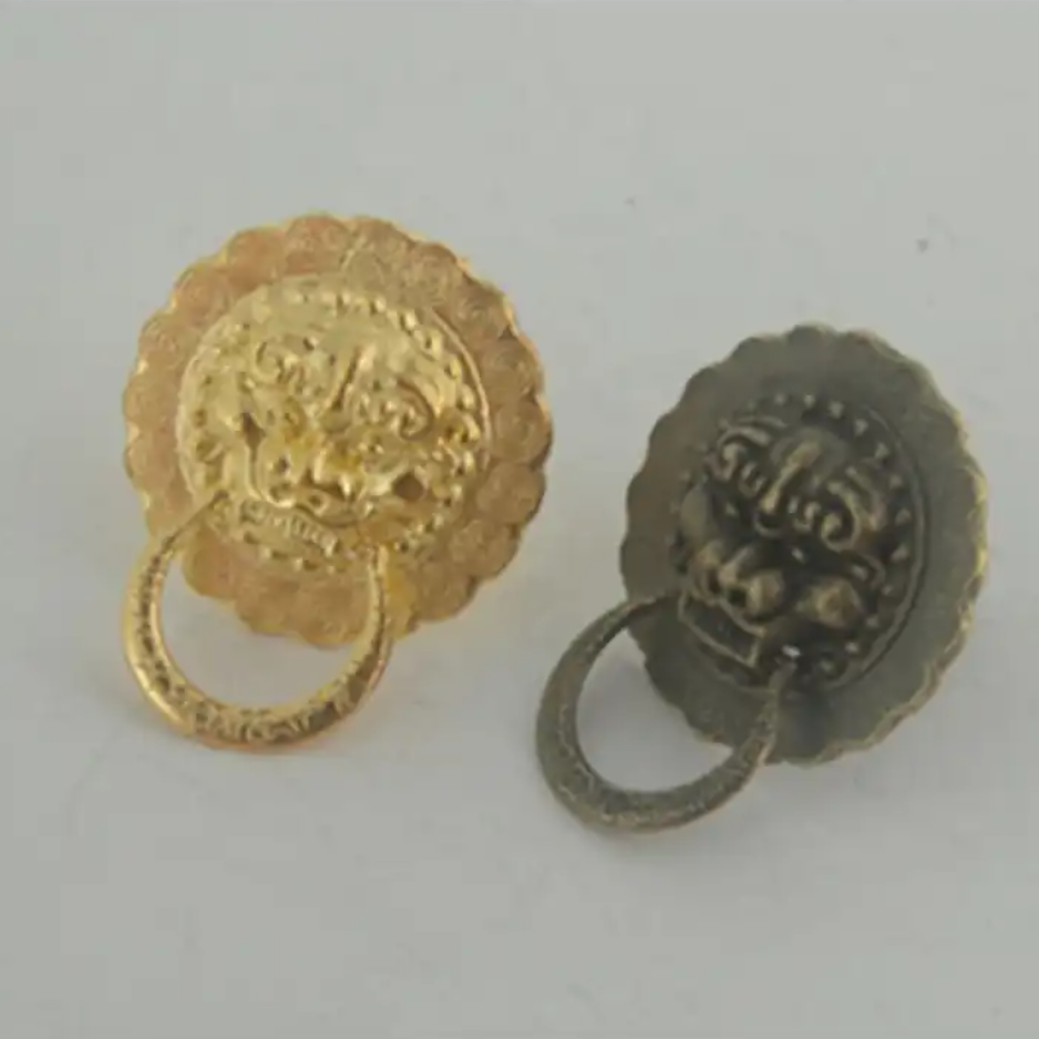 2023 New Design Wholesale Hot Sale Gold Lion Head Pull Cabinet  Handle Knobs  Pull Handle