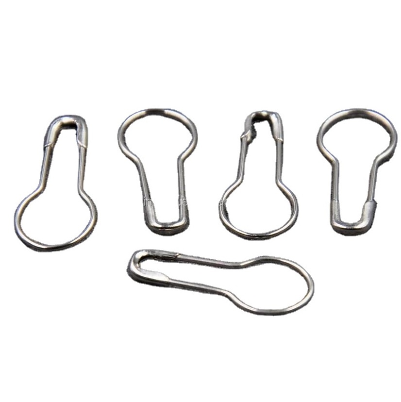 High Quality Clothing Accessories Tag Safety Pins Metal Pear Shaped Safety Pin