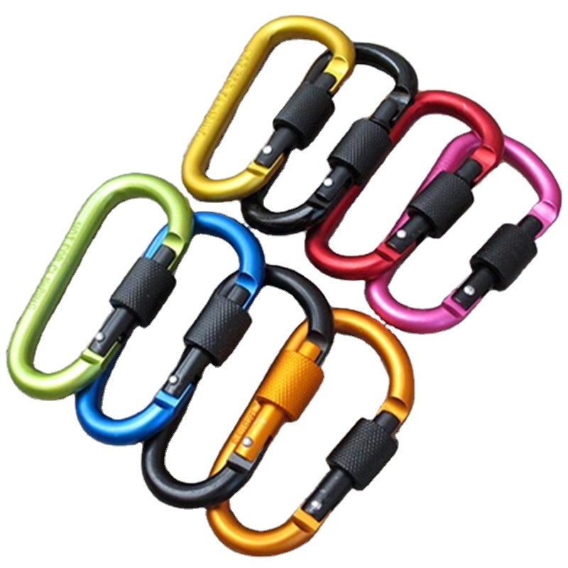 Ailot 25KN Camping Hook Metal Snap Hook Aluminum Custom Outdoor Climbing Carabiner Hooks