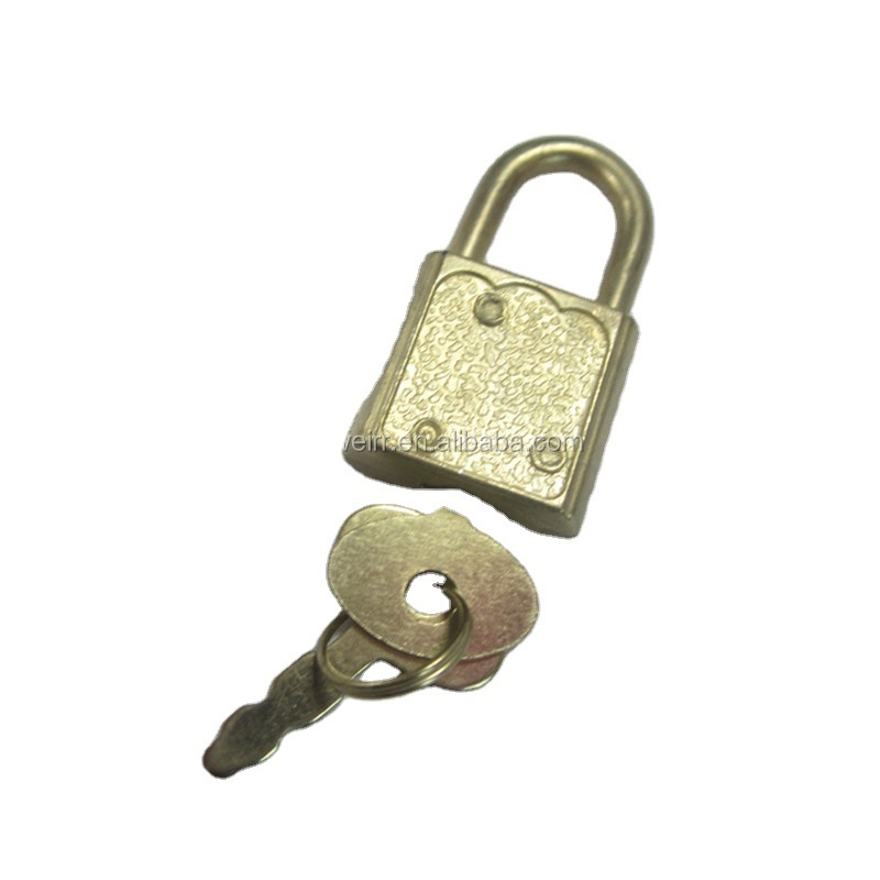 Factory wholesale hot sale bulk price square shape padlock high quality mini diary padlock with two keys for decoration