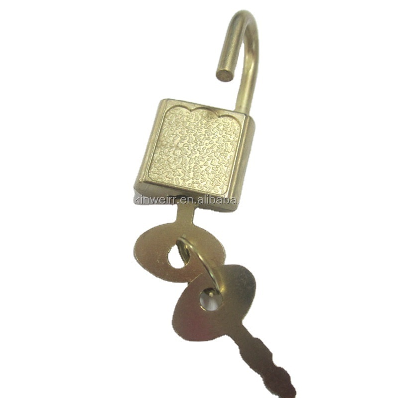 Factory wholesale hot sale bulk price square shape padlock high quality mini diary padlock with two keys for decoration