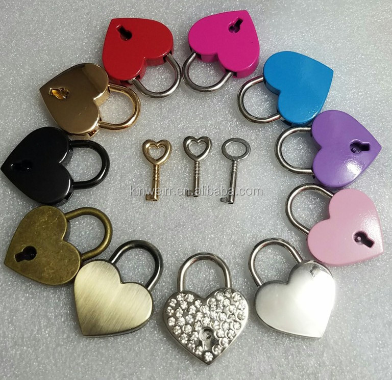 Hot Sale Solid Elegant Brass Double Heart Padlock, Wish Lock, Love Padlock Love Lock