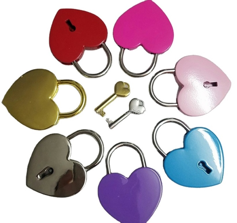 Hot Sale Solid Elegant Brass Double Heart Padlock, Wish Lock, Love Padlock Love Lock