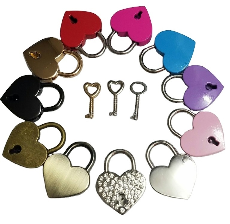 High Quality Jewelry Case Padlock Gym locker padlock Love Heart Shape Lock