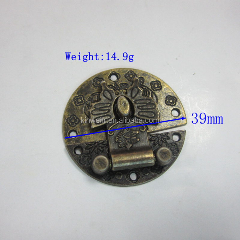 Cabinet Accessories Metal Antique Round Hasp Latch Clasp lock