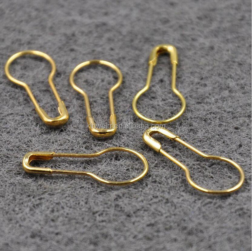 High Quality Clothing Accessories Tag Safety Pins Metal Pear Shaped Safety Pin