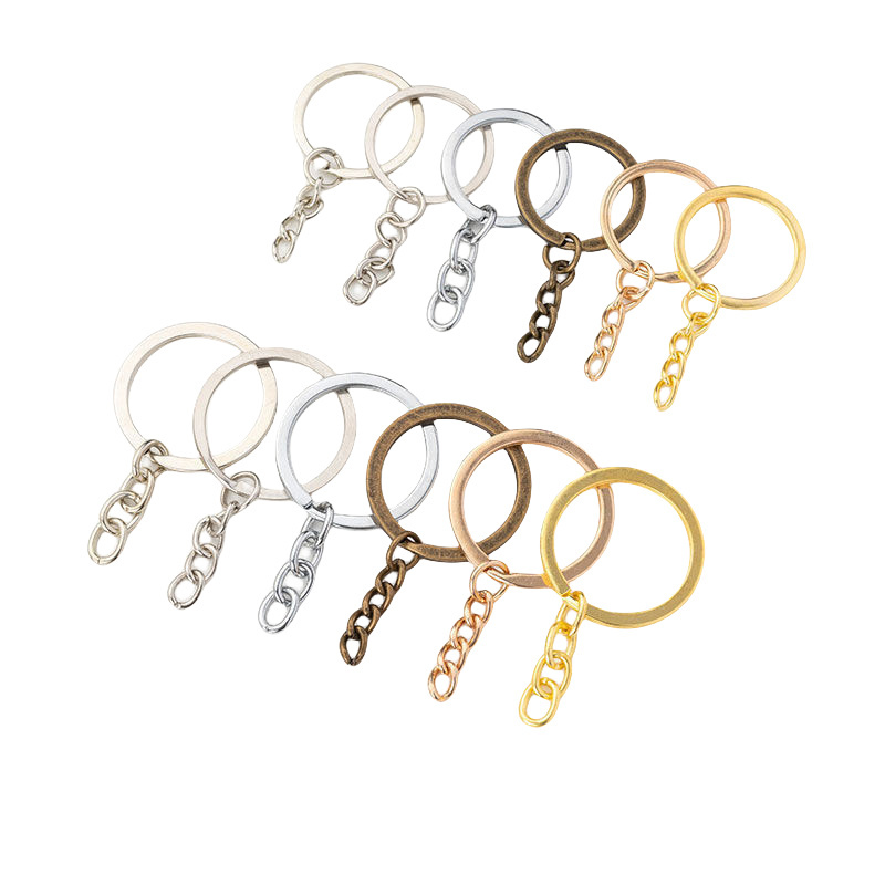 Hot Selling High Quality Products Diy Nickel Keychain Split Key Rings Round Split Key Rings Metal Key Ring